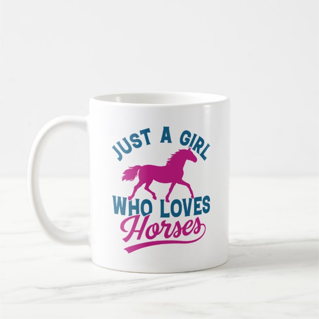 Caneca De Café Apenas Uma Garota Que Ama Cavalos (Esquerda)