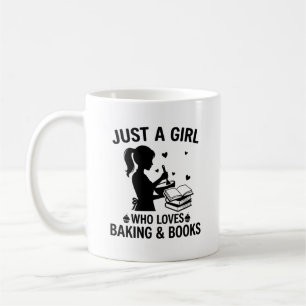 Caneca De Café Apenas uma garota que ama cozinhar e livros, amant