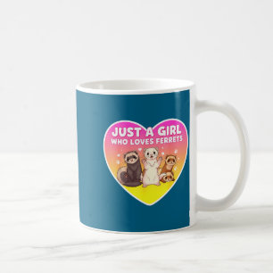 Caneca De Café Apenas Uma Garota Que Ama Furões Dona Fofa Amante