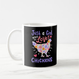 Caneca De Café Apenas Uma Garota Que Ama Galinhas Galinha Amor Cu