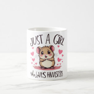 Caneca De Café Apenas uma garota que ama Hamsters