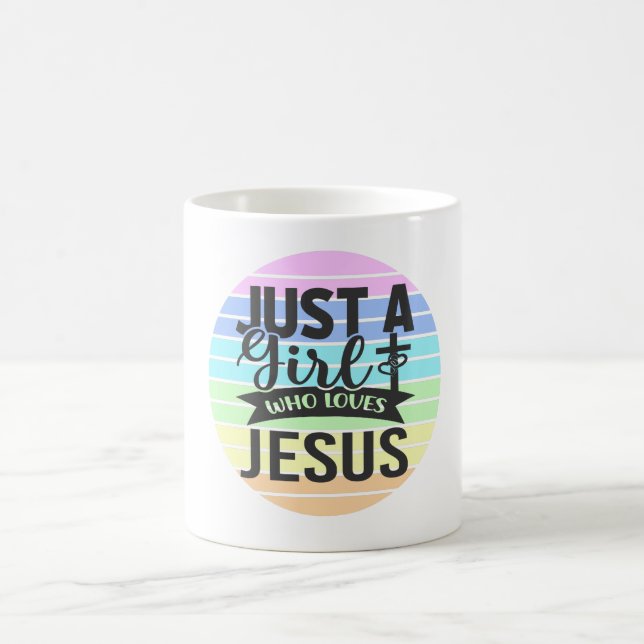 Caneca De Café Apenas uma garota que ama Jesus (Centro)