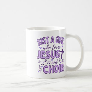 Caneca De Café Apenas Uma Garota Que Ama Jesus E Coro Música Cris