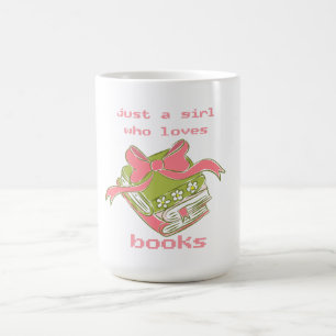 Caneca De Café Apenas Uma Garota Que Ama Livros Adorável Bookwo