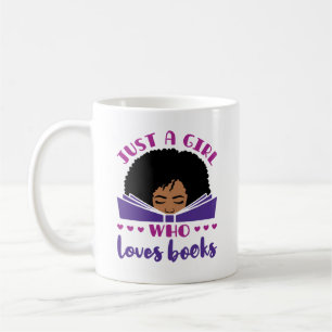 Caneca De Café Apenas uma garota que ama livros afro-americanos