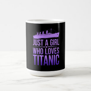 Caneca De Café Apenas uma garota que ama o Titanic: Perfeito para