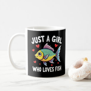 Caneca De Café Apenas uma garota que ama peixe