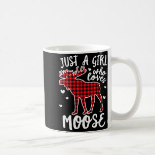 Caneca De Café Apenas Uma Garota Que Ama Plaid de Natal de Alce B