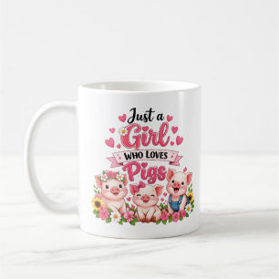 Caneca De Café Apenas uma Garota que Ama Porcos – Dia dos Porcos