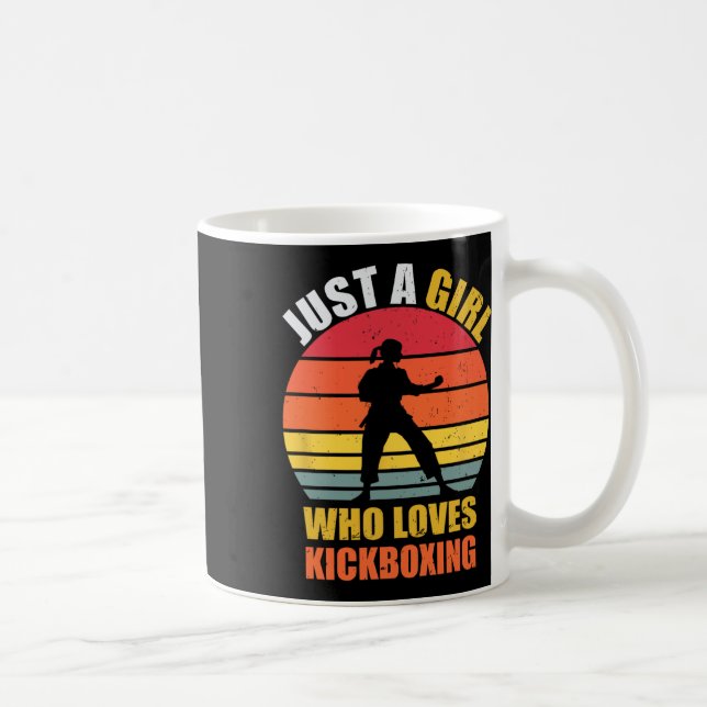 Caneca De Café Apenas Uma Garota Que Ama Presentes de Kickboxing  (Direita)
