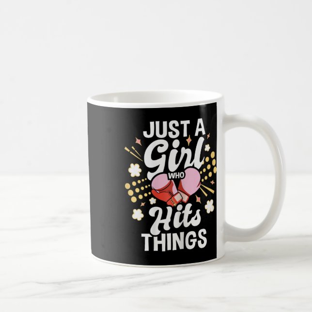 Caneca De Café Apenas Uma Garota Que Bate em Coisas - Kickboxing  (Direita)