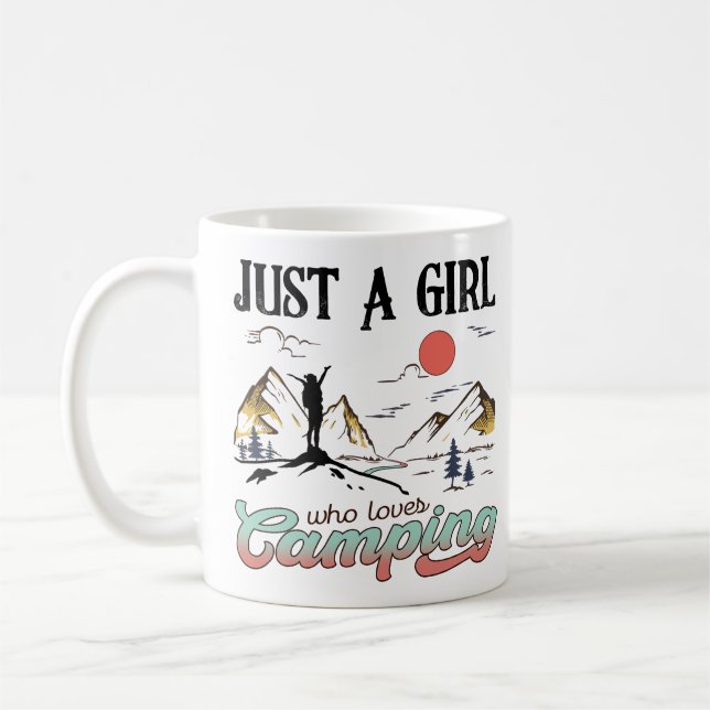 Caneca De Café Apenas Uma Menina Que Adora Acampar (Esquerda)