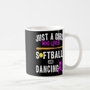 Caneca De Café Apenas Uma Menina Que Adora Dança E Softball Kids