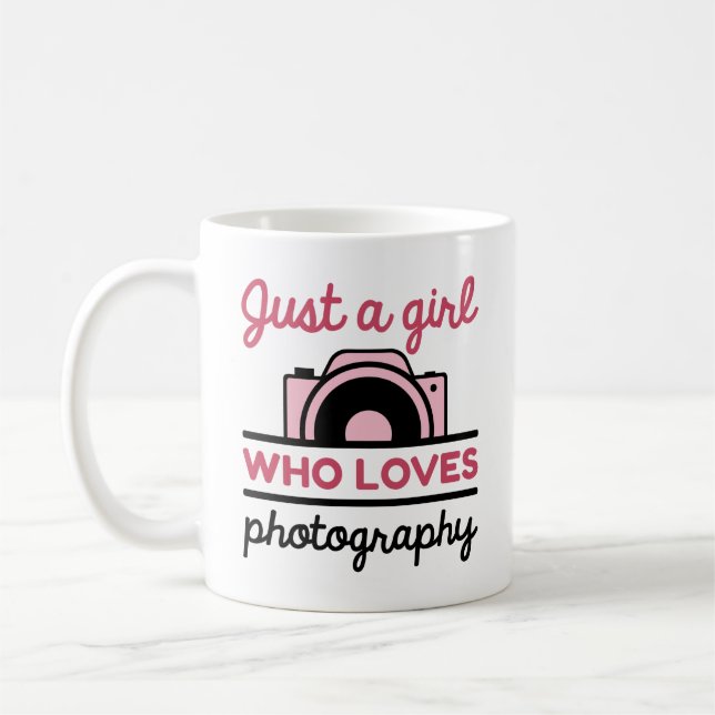 Caneca De Café Apenas Uma Menina Que Adora Fotografia (Esquerda)