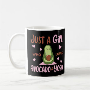 Caneca De Café Apenas Uma Menina Que Ama Avocados E Yoga Avocado 