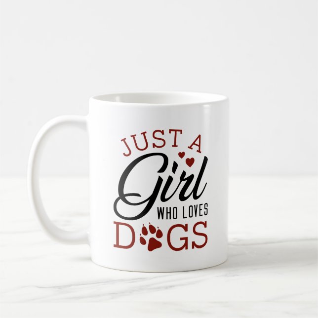 Caneca De Café Apenas Uma Menina Que Ama Cachorros (Esquerda)