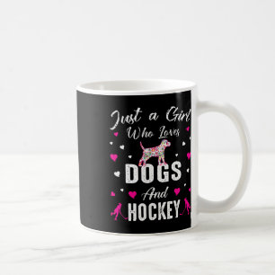 Caneca De Café Apenas Uma Menina Que Ama Cães E Presentes De Hóqu