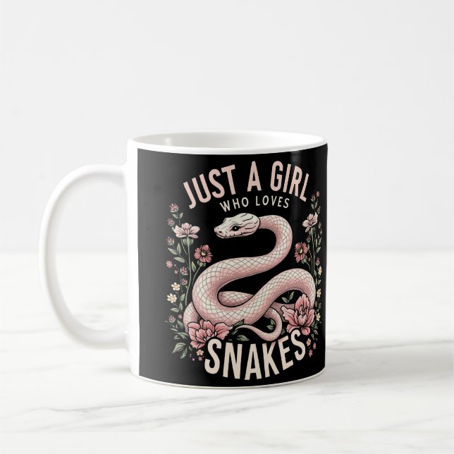 Caneca De Café Apenas Uma Menina Que Ama Cobras (Esquerda)