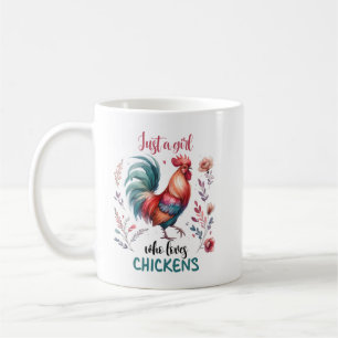 Caneca De Café "Apenas Uma Menina Que Ama Galinhas"