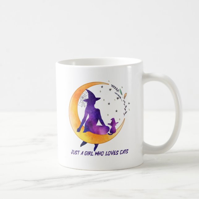 Caneca De Café Apenas Uma Menina Que Ama Gato (Direita)