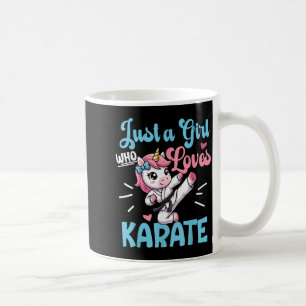 Caneca De Café Apenas Uma Menina Que Ama Karate Taekwondo Unicórn