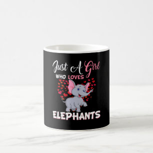 Caneca De Café Apenas Uma Menina Que Ama Os Presentes Dos Elefant
