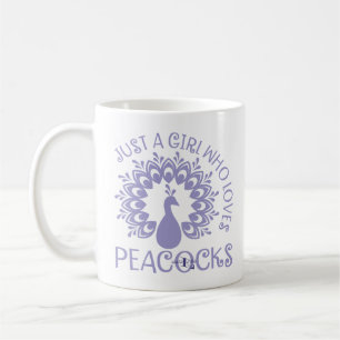 Caneca De Café Apenas Uma Menina Que Ama Peacocks