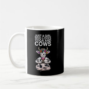 Caneca De Café Apenas Uma Menina Que Ama Vaca Yoga Namaste
