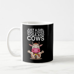 Caneca De Café Apenas Uma Menina Que Ama Vaca Yoga Namaste