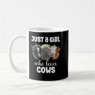 Caneca De Café Apenas Uma Menina Que Ama Vacas Vacas Façam Fábric