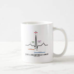 Caneca De Café Apenas uma pulsação do coração afastado (EKG/E