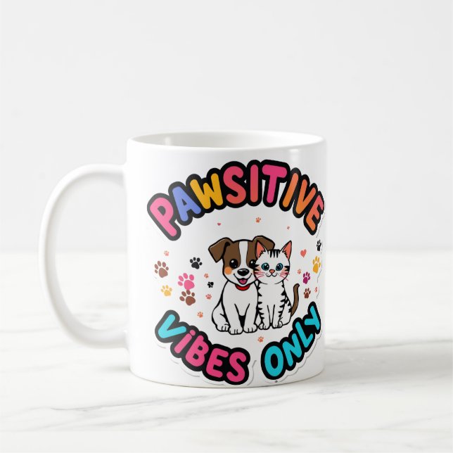Caneca De Café Apenas Víblias Pawsitive (Esquerda)