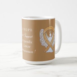 Caneca De Café Apêndice Cancer Âmbar Sensibilização Fita de Fita