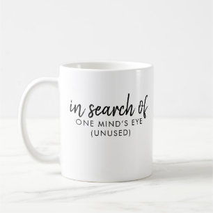 Caneca De Café Aphantasia Funny Citação Olho Negro
