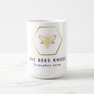Caneca De Café Apicultor de Mel Dourado Moderno e Elegante