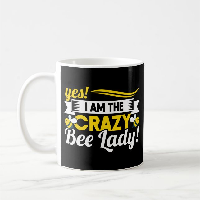 Caneca De Café Apicultor Sim Sou A Louca Senhora Das Abelhas (Esquerda)