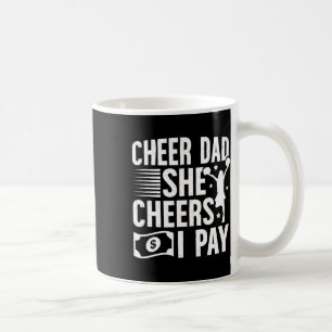Caneca De Café Aplaudir Pai Eu Pago Pai de Cheerleading de uma lí