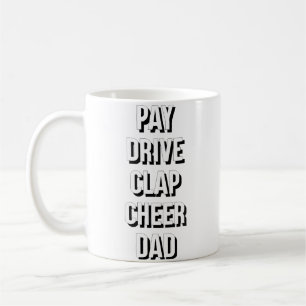 Caneca De Café Aplaudir Pai Pagar Dirigir Aplaudir Liderança de T