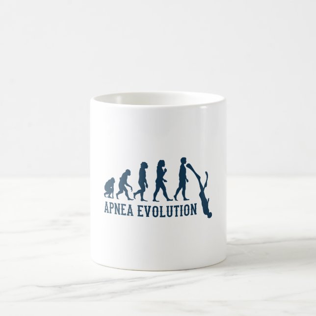 Caneca De Café Apnea Evolution Freediver Free Merging Free Diver (Centro)