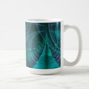 Caneca De Café Apófise Arte Fractal I - Azul