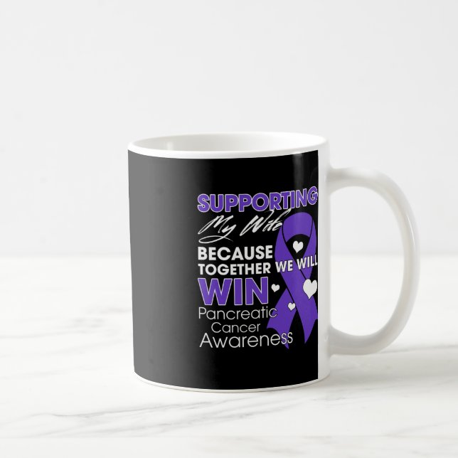 Caneca De Café Apoiando minha agitação de conscientização do Cânc (Direita)