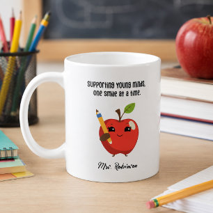 Caneca De Café Apoiando Sorrisos de Mentes Jovens Ajudante de Pro