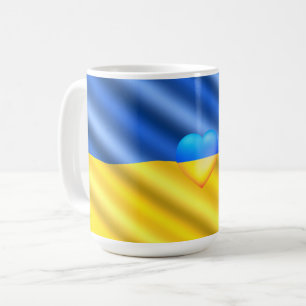 Caneca De Café Apoiar a Ucrânia Mug de bandeira ucraniana - Liber