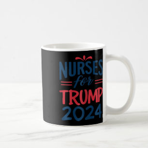 Caneca De Café Apoiar Enfermeiros De Reeleição Trump 2024 Para Tr