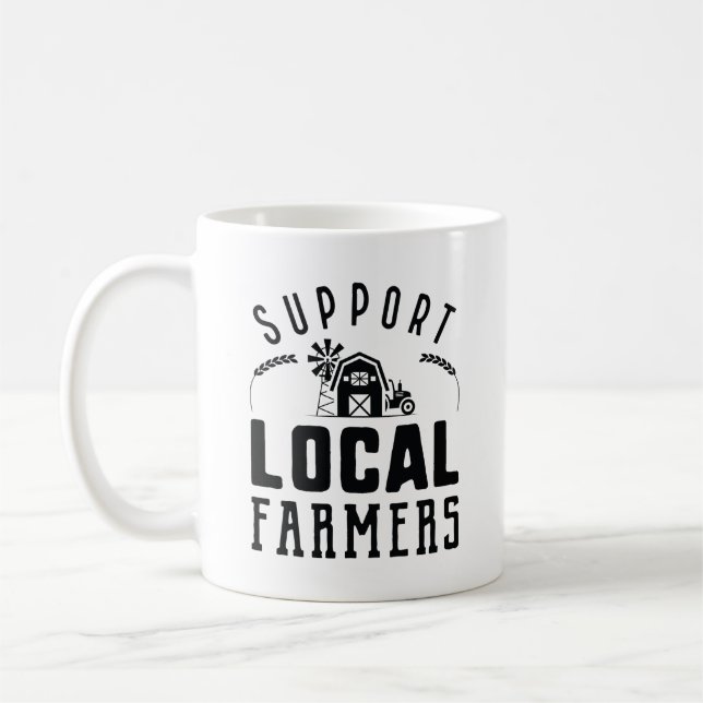 Caneca De Café Apoiar os agricultores locais (Esquerda)