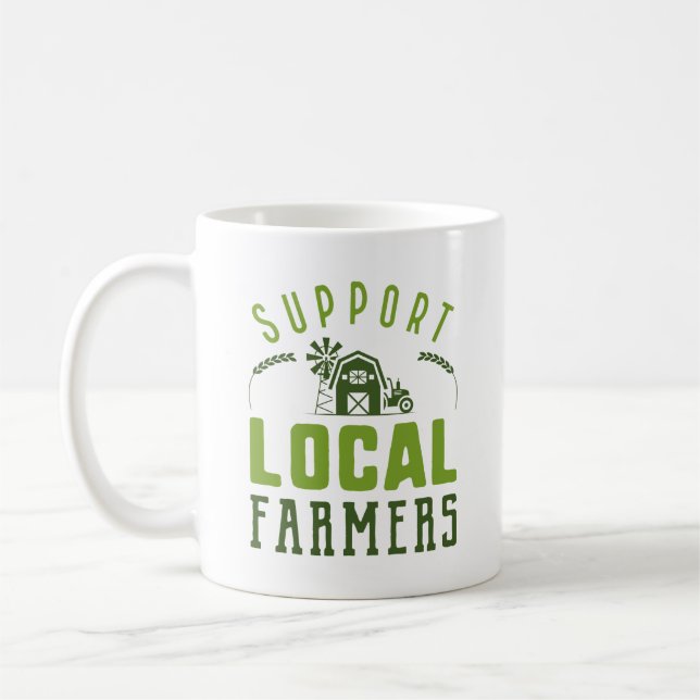 Caneca De Café Apoiar os agricultores locais (Esquerda)