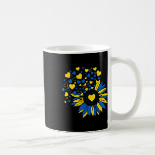 Caneca De Café Apoiar Ucrânia Girassol Bandeira Ucraniana Coração