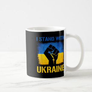 Caneca De Café Apoie a Bandeira da Ucrânia Eu Apoio a Ucrânia