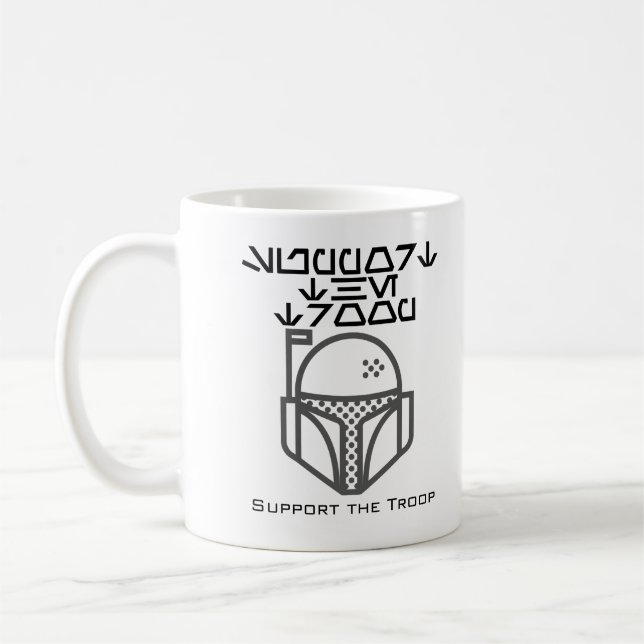 Caneca De Café Apoie a tropa.w (Esquerda)