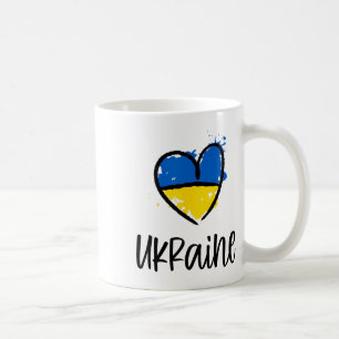 Caneca De Café Apoie a Ucrânia Eu Estou Com a Bandeira Ucraniana